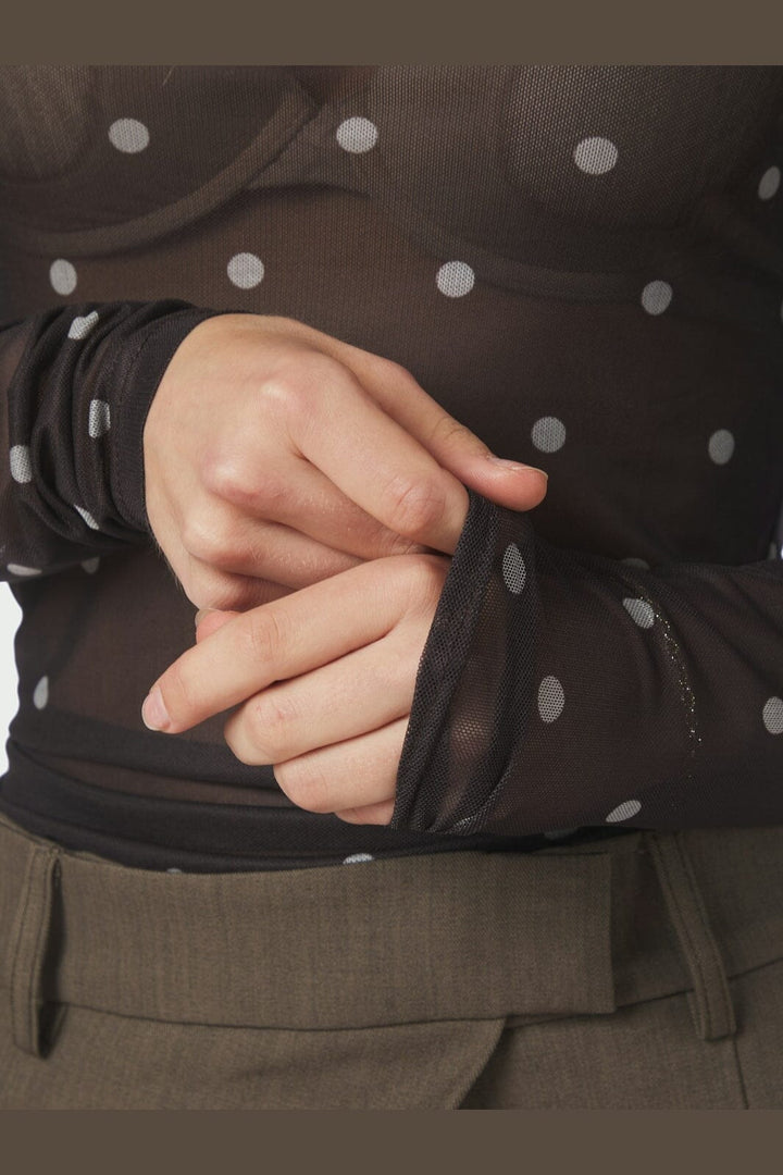 Neo Noir - Ella Dot Blouse 168270 - 210 - Brown