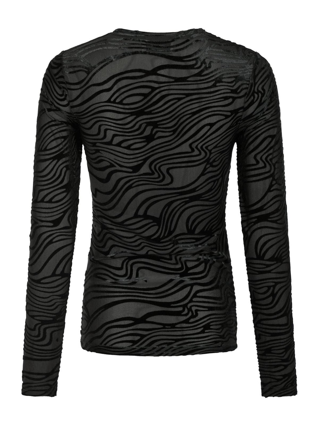 Neo Noir - Ella Zebra Burnout Blouse - Black