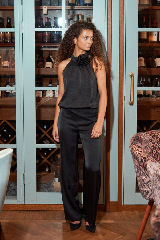 Neo Noir - Emmett Heavy Sateen Pants - Black Bukser 