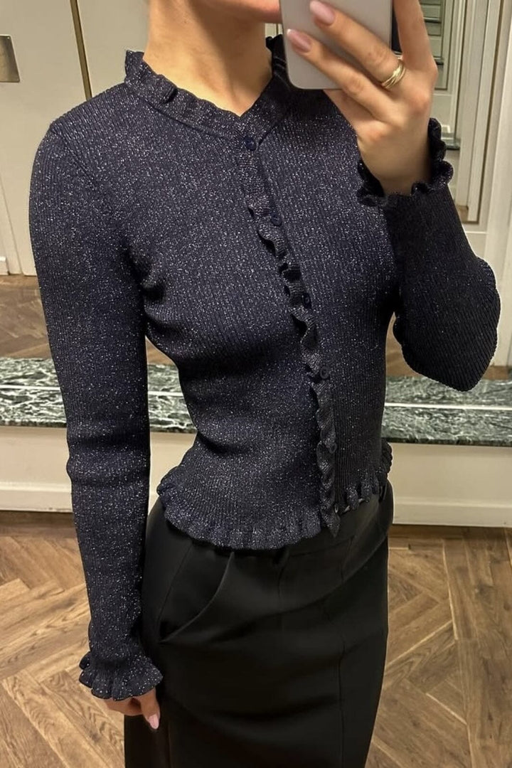 Neo Noir - Eshra Knit Blouse 164433 - Midnight Blue