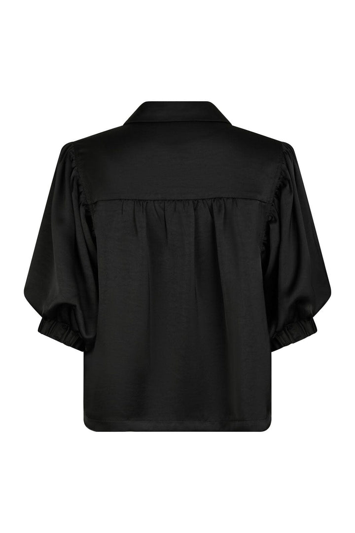 Neo Noir - Etta Heavy Sateen Shirt 167036 - 100 - Black