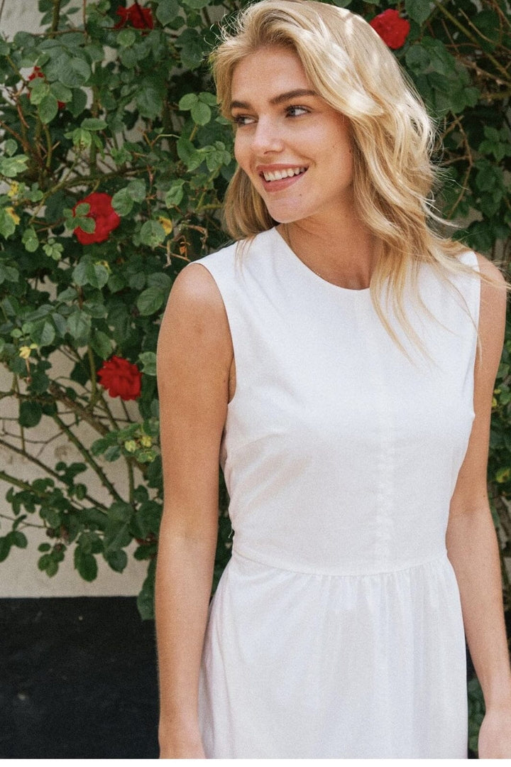 Neo Noir - Eysha Poplin Dress - White