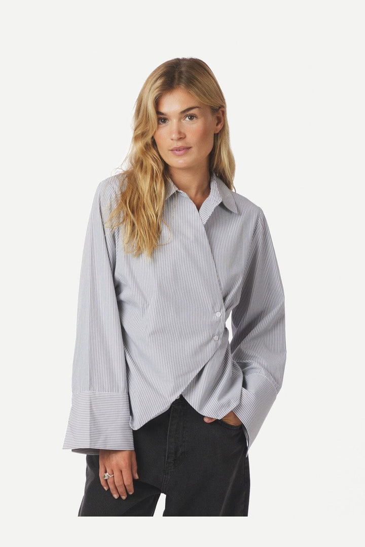 Neo Noir - Fenli Striped Shirt 165677 - 130 - Grey