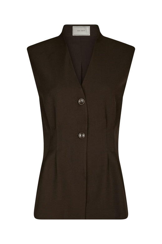 Neo Noir - Finna Structure Vest 167234 - 676 - Dark Brown