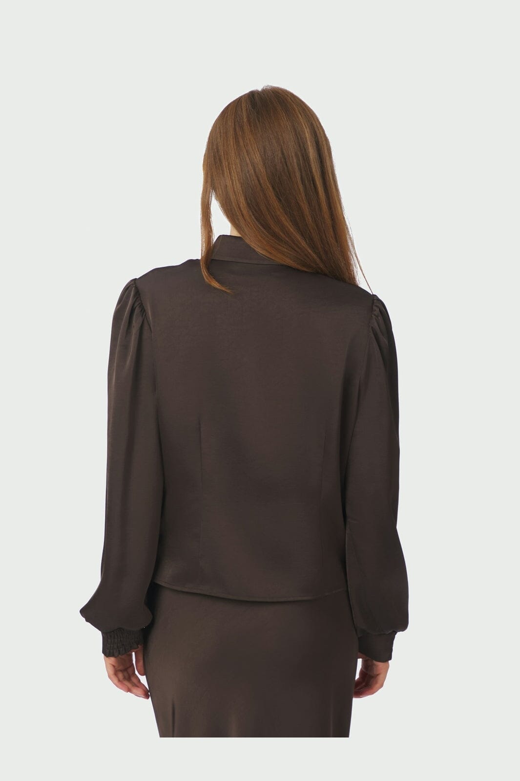 Neo Noir - Fransala Heavy Sateen Shirt 166635 - 676 - Dark Brown