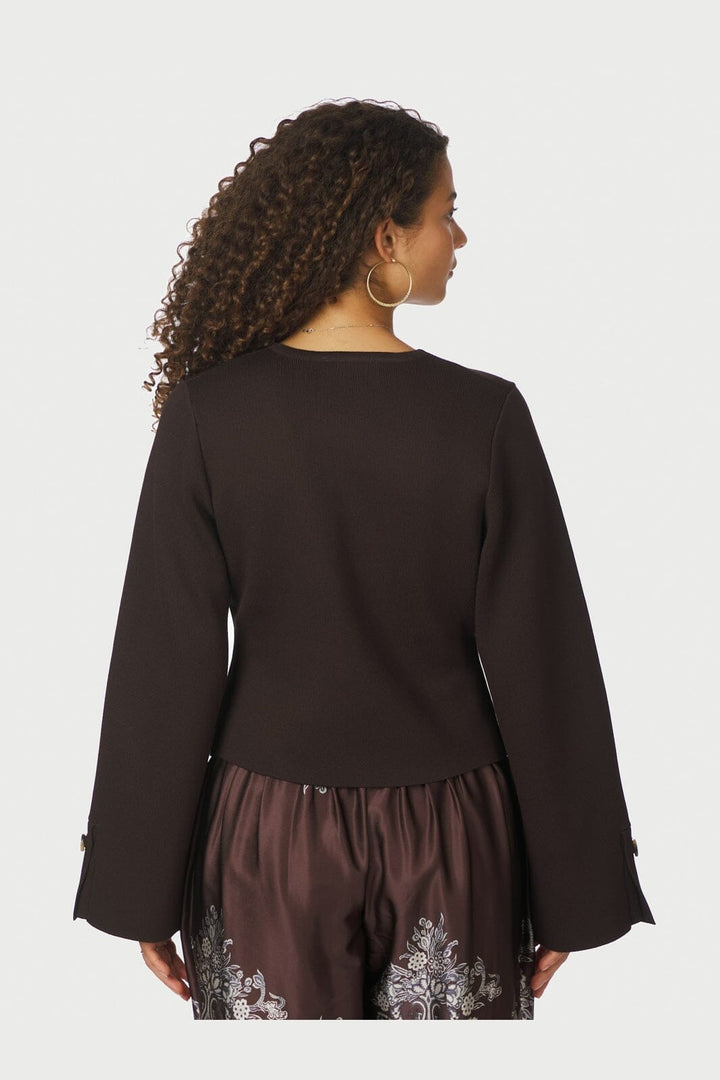 Neo Noir - Fulvia Knit Blouse 167244 - 676 - Dark Brown