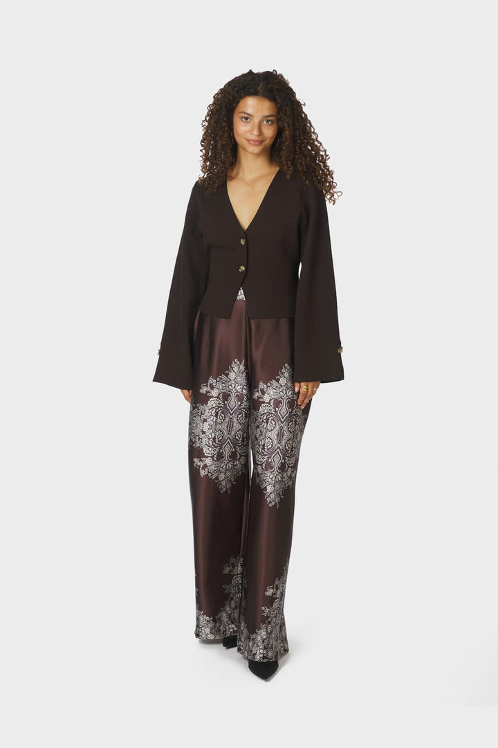 Neo Noir - Fulvia Knit Blouse 167244 - 676 - Dark Brown