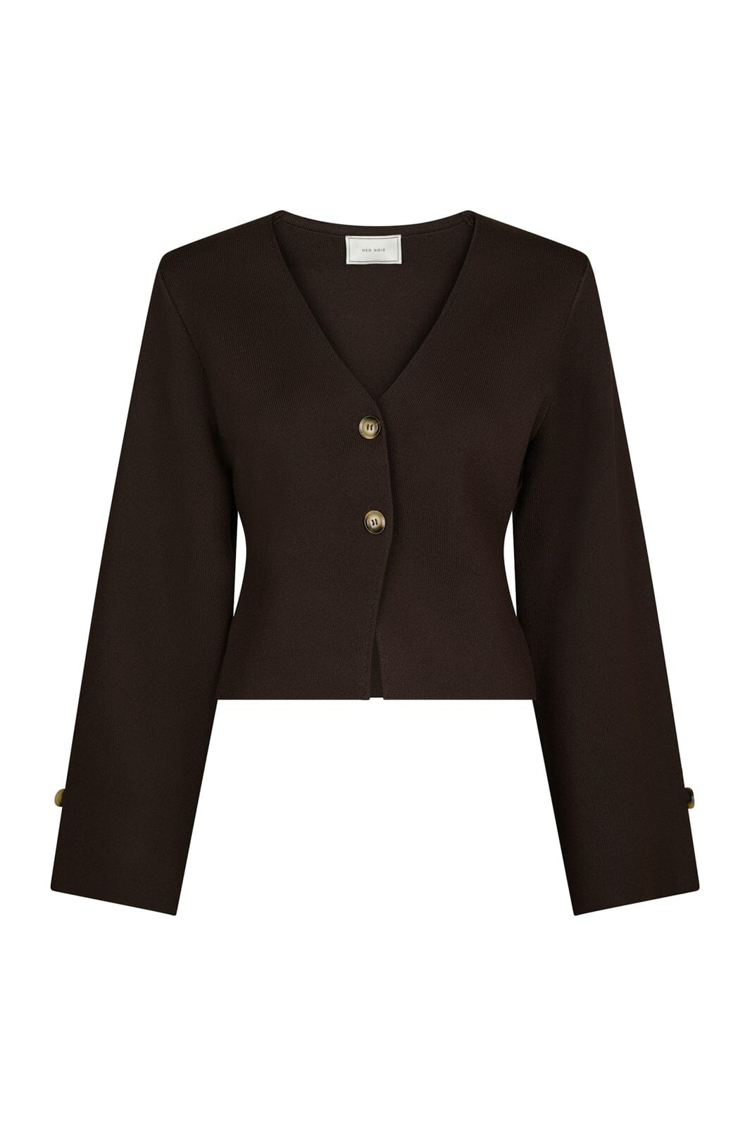 Neo Noir - Fulvia Knit Blouse 167244 - 676 - Dark Brown