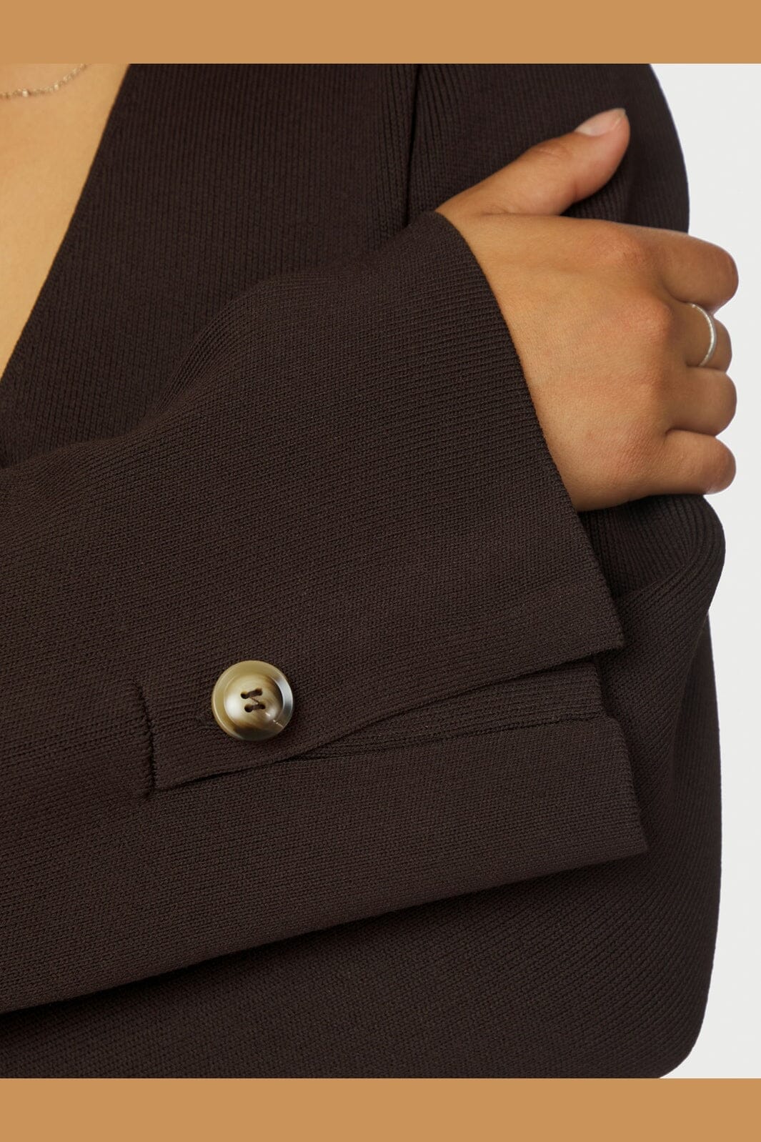 Neo Noir - Fulvia Knit Blouse 167244 - 676 - Dark Brown