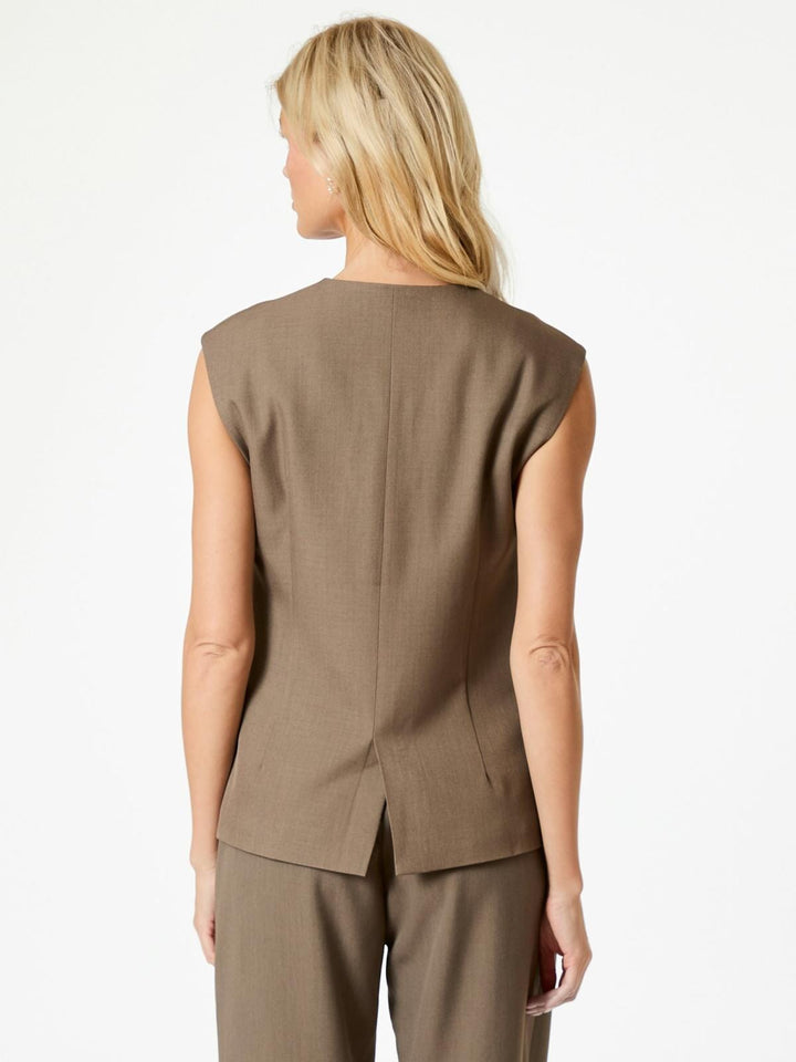 Neo Noir - Gamina Structure Waistcoat - Khaki