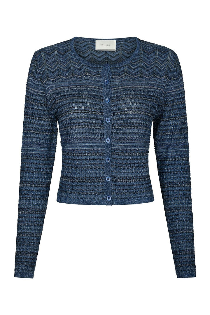 Neo Noir - Gini Chevron Knit Cardigan 166461 - 141 - Navy