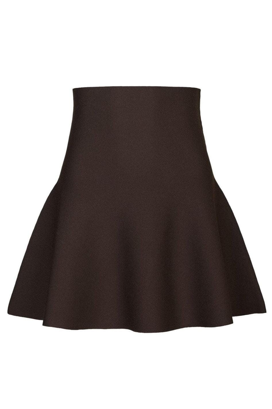 Neo Noir - Hanna Smooth Knit Skirt 165351 - 676 - Dark Brown