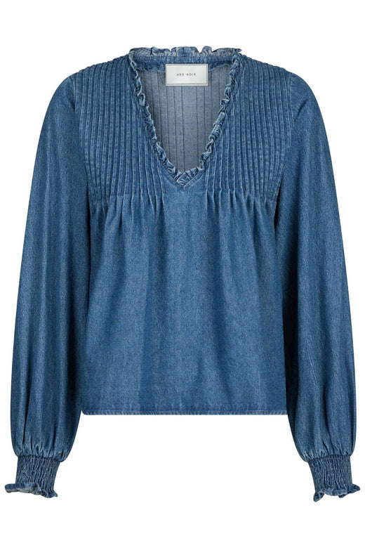 Neo Noir - Ililo Denim Blouse 164598 - 140 - Blue