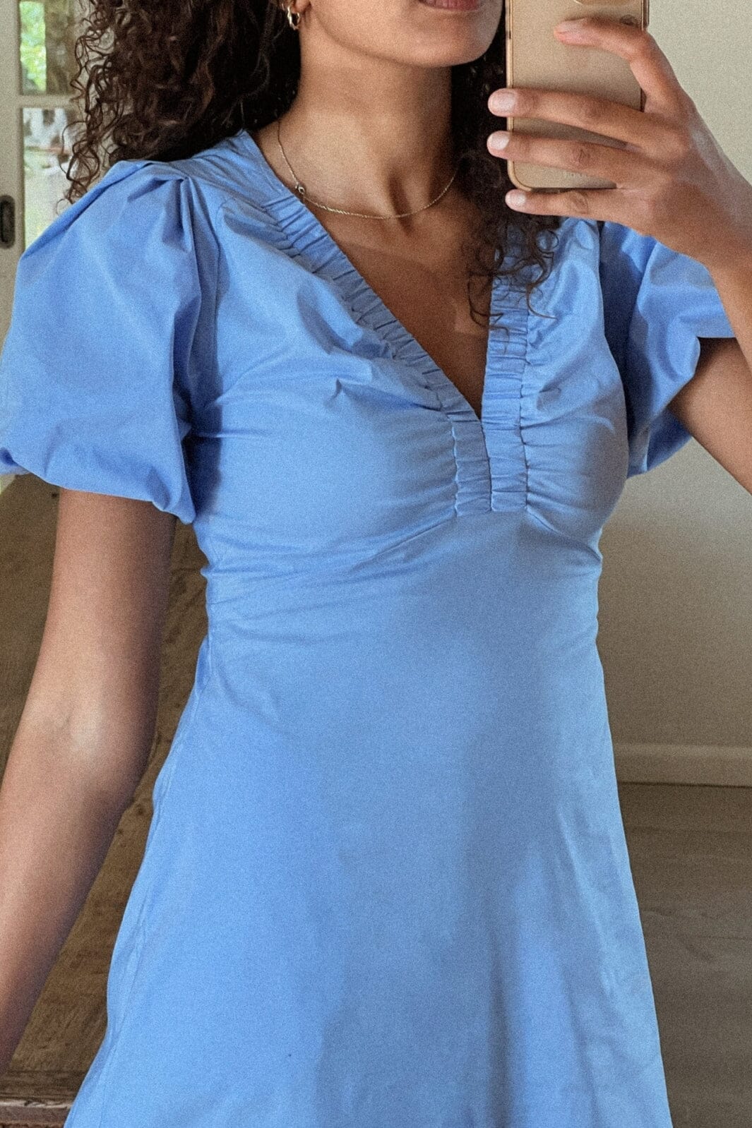 Neo Noir - Illana Poplin Dress - Sky Blue
