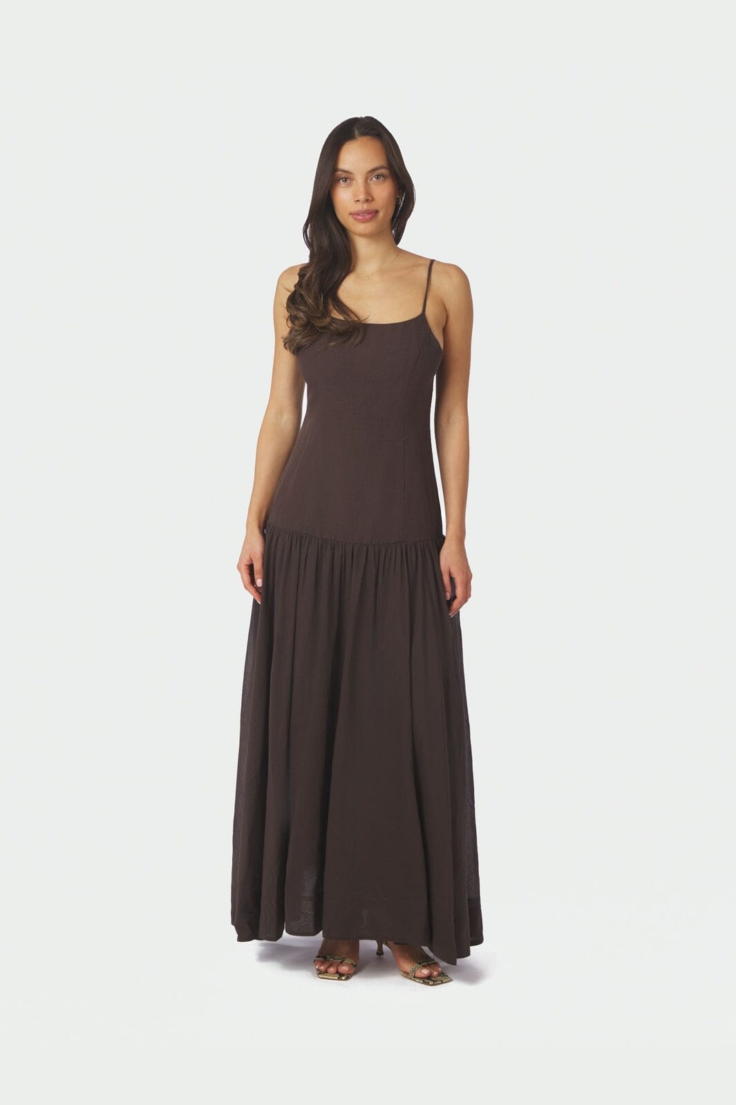 Neo Noir - Jackie S Voile Dress 165731 - 676 - Dark Brown