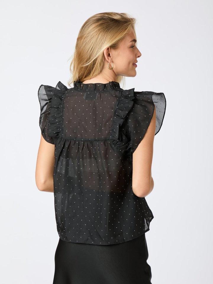 Neo Noir - Jayla Bedazzled Top - Black