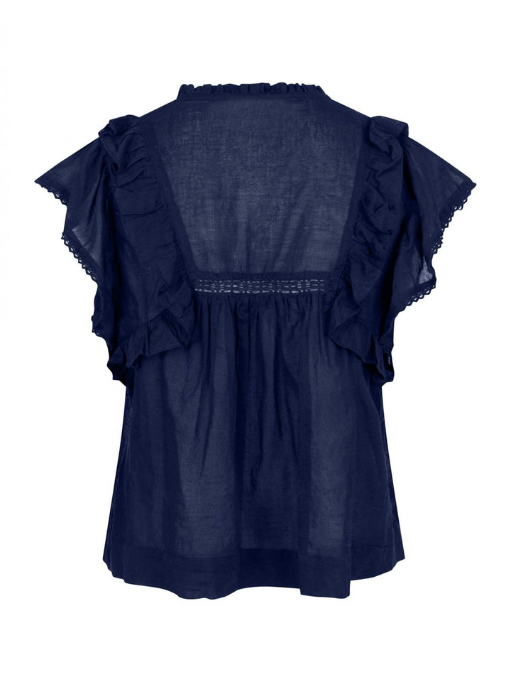 Neo Noir - Jayla S Voile Top - Navy