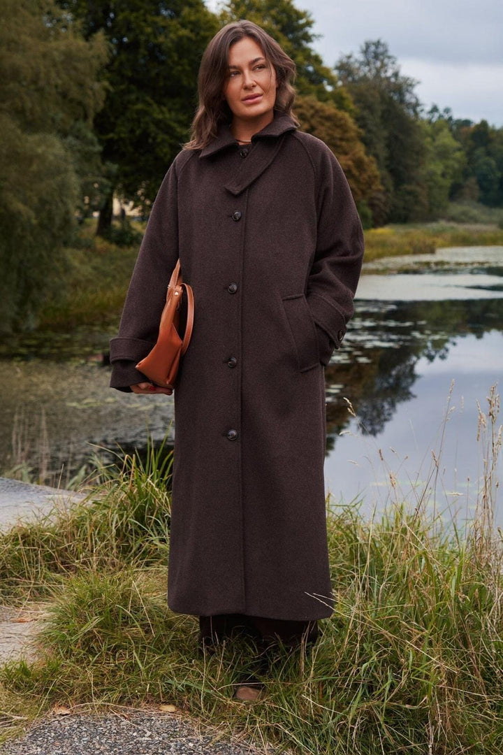 Neo Noir - Keaton Wool Coat 165499 - 584 - Chocolate Brown Jakker 