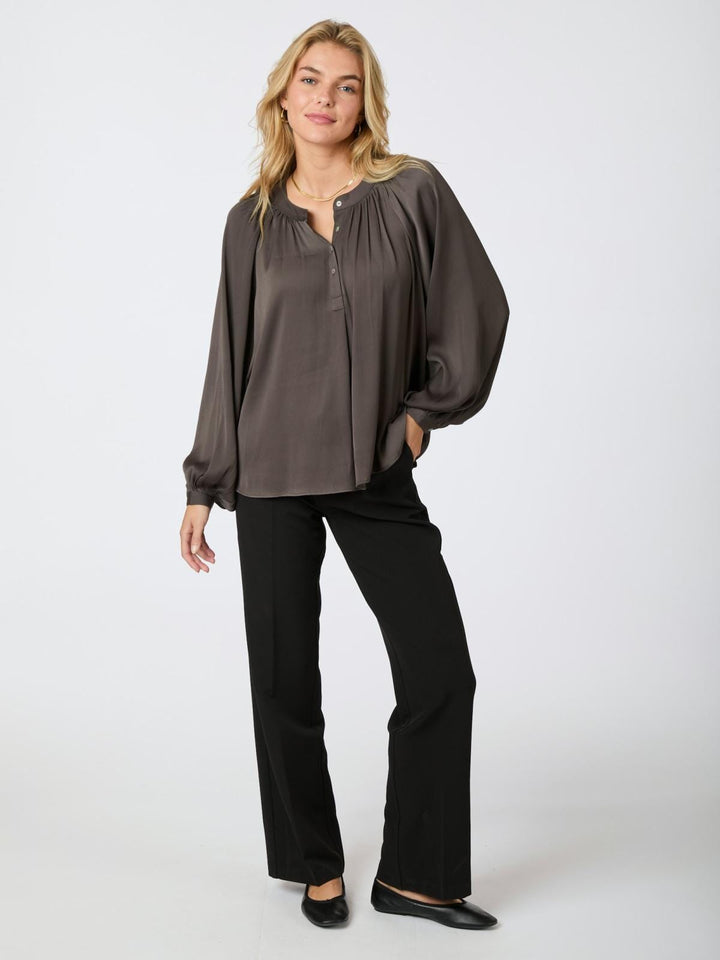 Neo Noir - Kirsty Structure Blouse - Brown