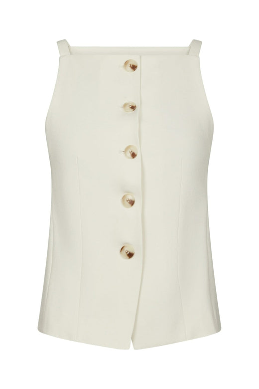 Neo Noir - Kylie Structure Waistcoat 161620 - 121 - Off White