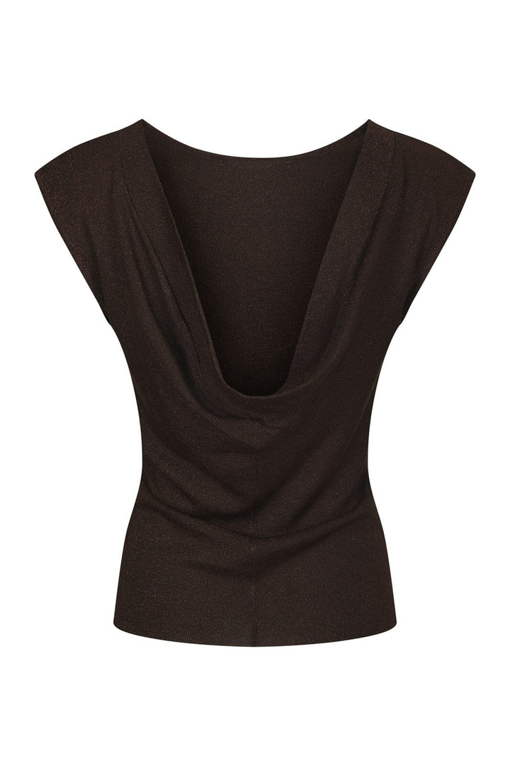 Neo Noir - Lauren Glitter Knit Top 171191 - 676 - Dark Brown