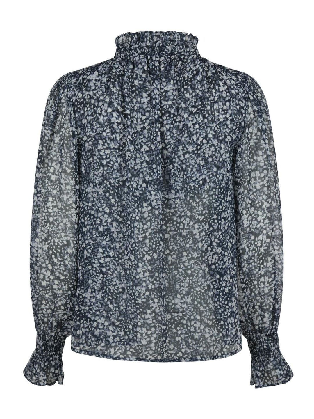 Neo Noir - Leia Flower Graphic Blouse - Navy
