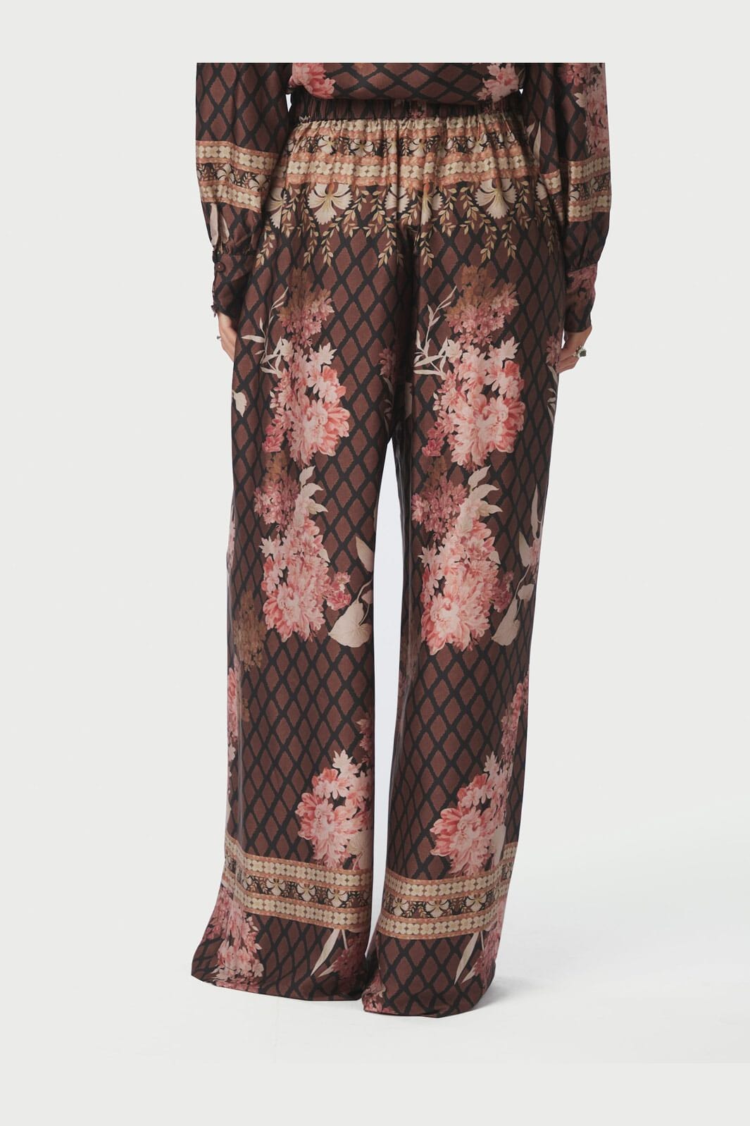 Neo Noir - Lunet Botanical Border Pants 167030 - 100 - Black