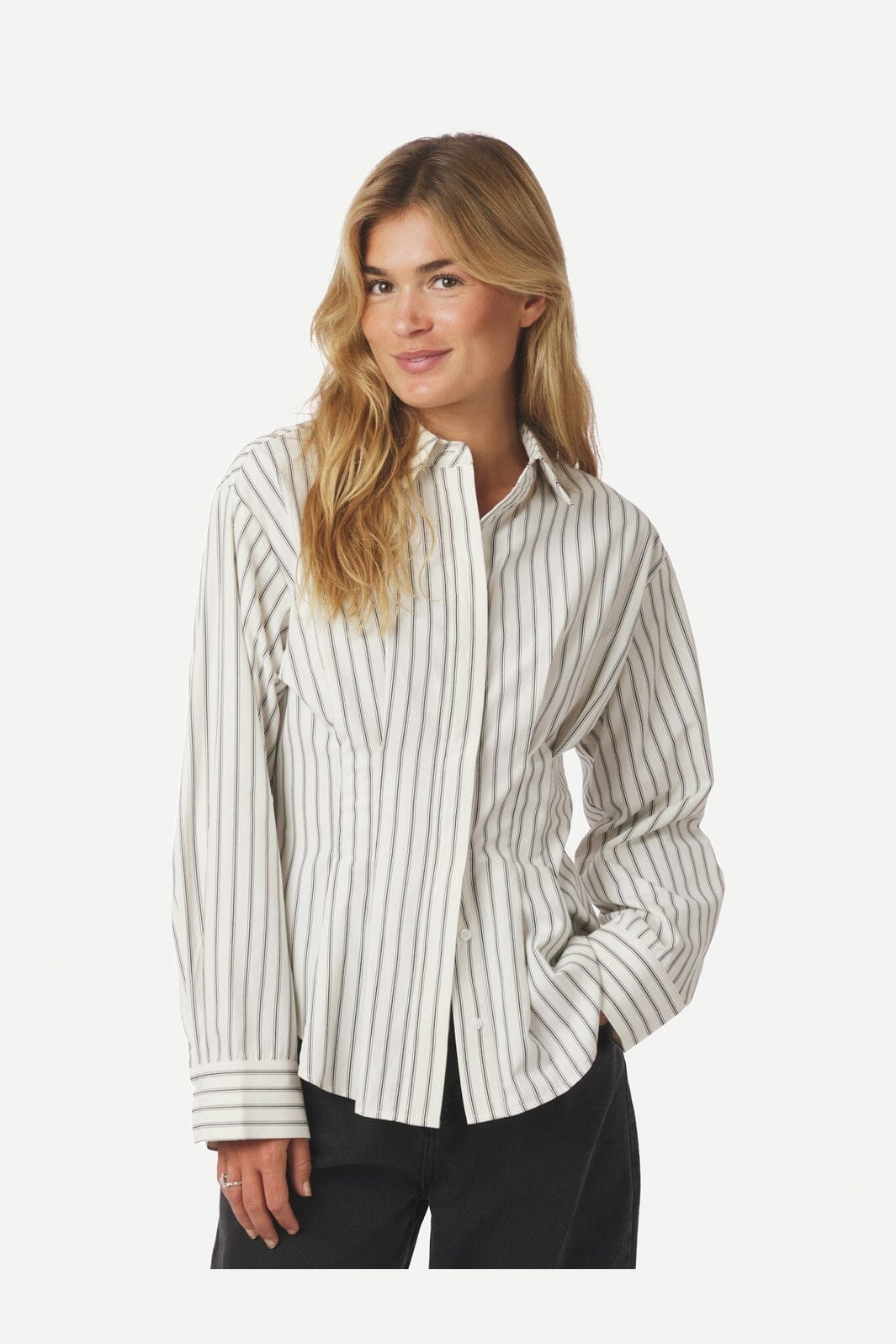 Neo Noir - Lytra Stripe Shirt 166689 - 666 - Black Striped