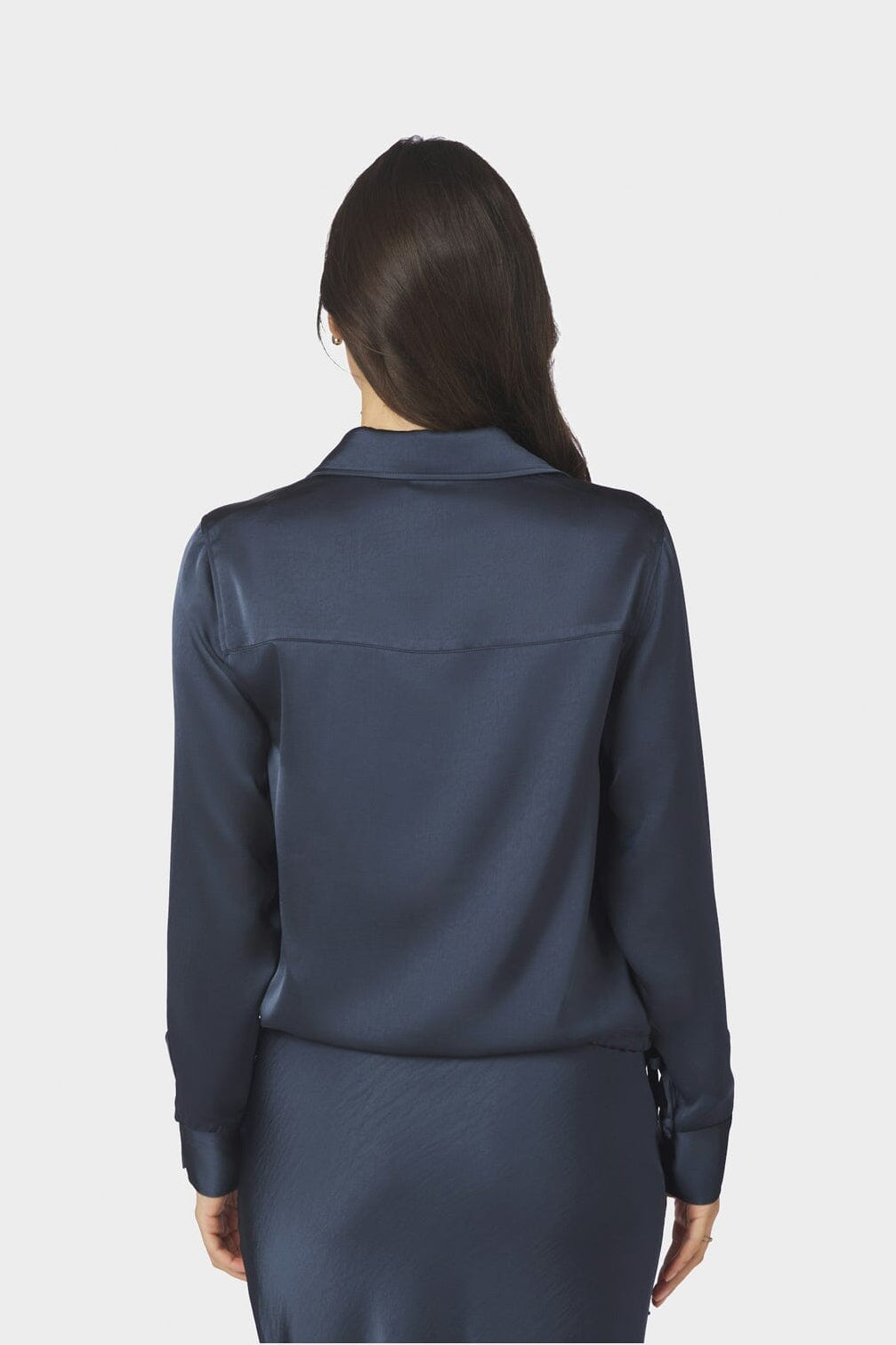 Neo Noir - Manille Heavy Sateen Shirt 169616 - 678 - Midnight Blue