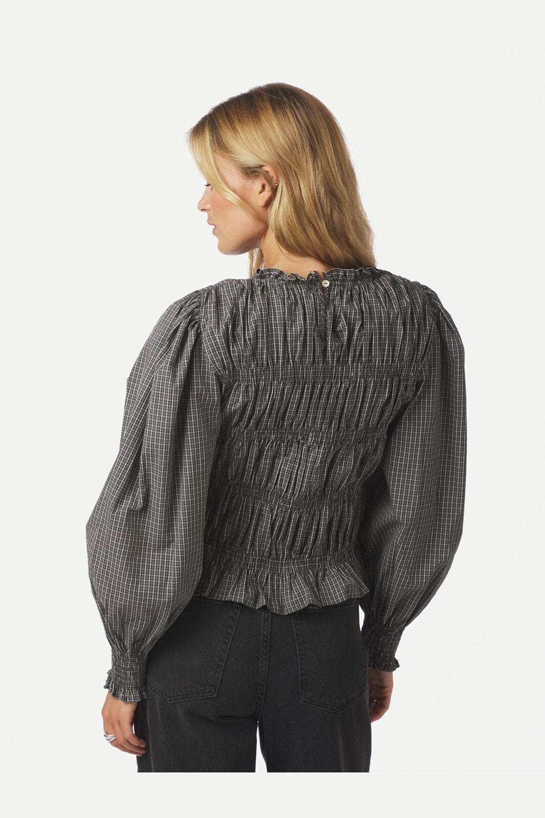 Neo Noir - Marcia Check Blouse 166893 - 132 - Antracit