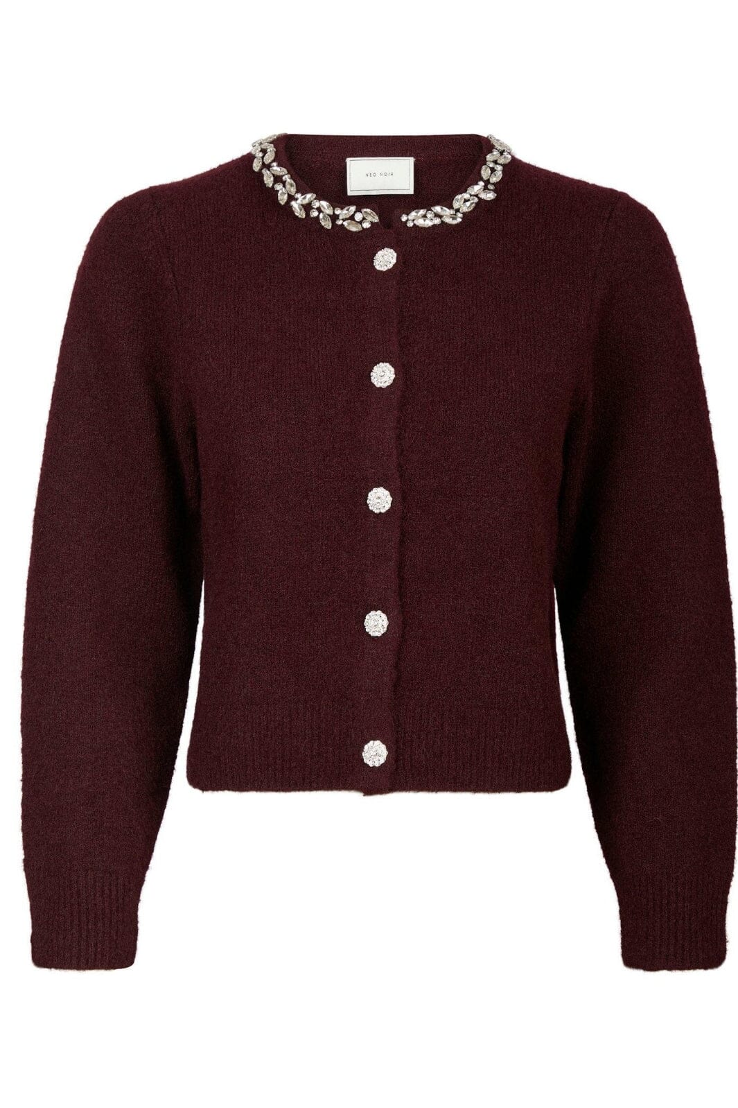 Neo Noir - Marie Stone Knit Cardigan 163850 - Wine