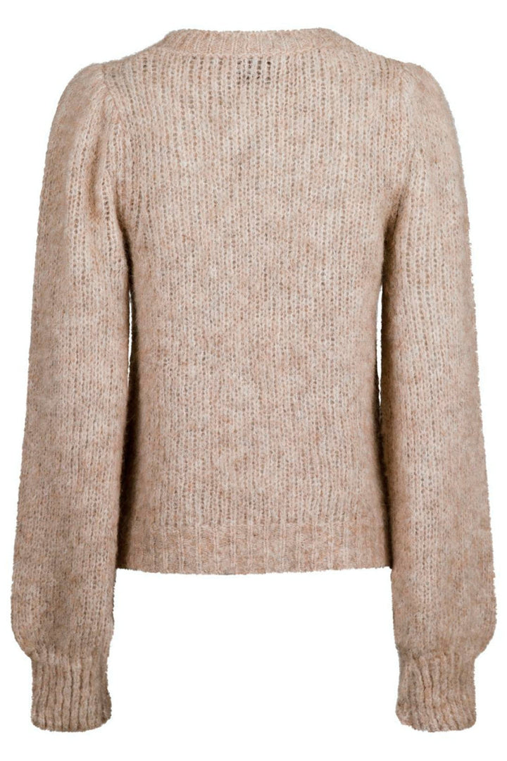 Neo Noir - Martina Fluffy Knit Blouse - Beige