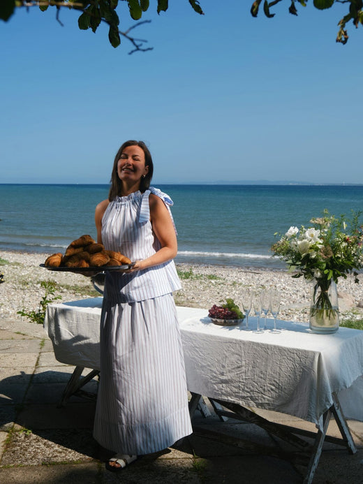 Neo Noir - Maula Stripe Top 165147 - 145 - Light Blue Toppe 