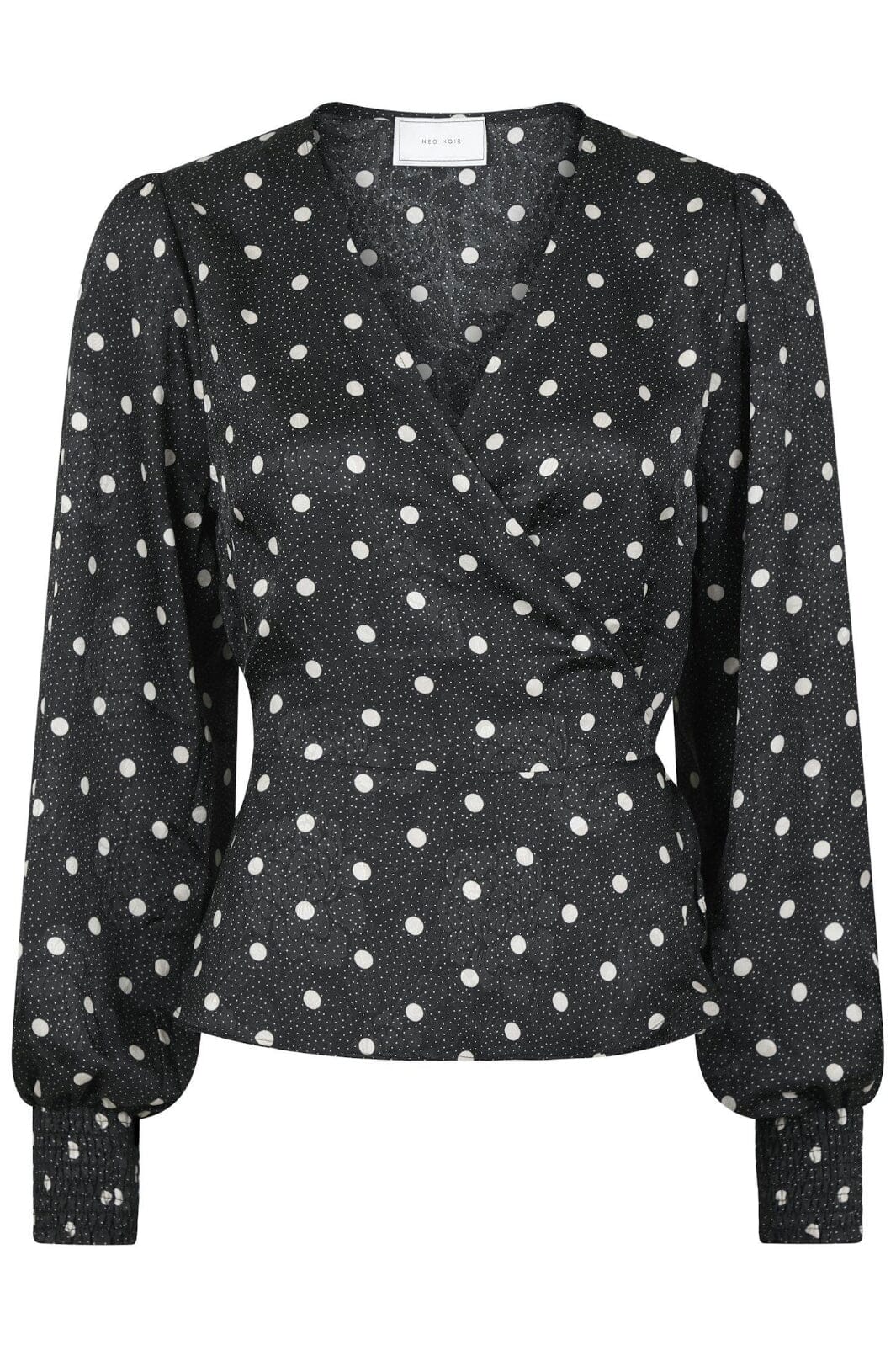 Neo Noir - Merry Retro Dot Blouse - Black