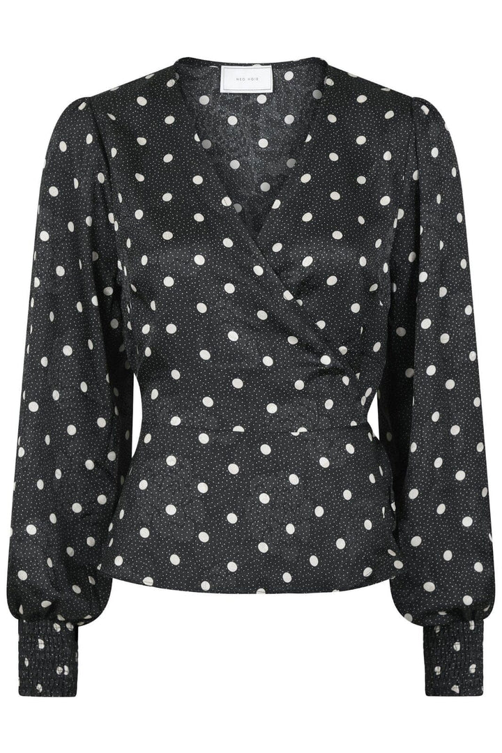 Neo Noir - Merry Retro Dot Blouse - Black