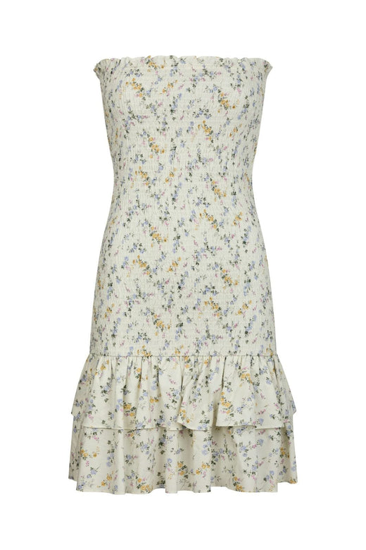 Neo Noir - Mikka Smock Print Dress 164929 - 122 - Creme