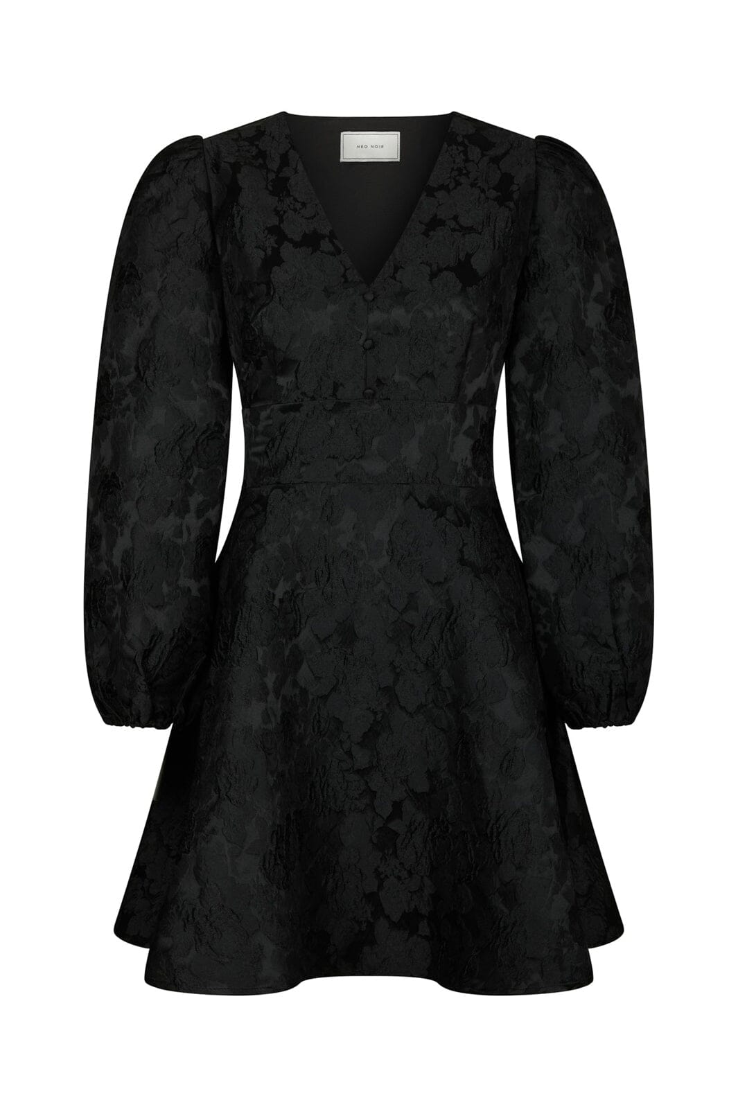Neo Noir - Milly Flower Brocade Dress 171050 - 100 - Black