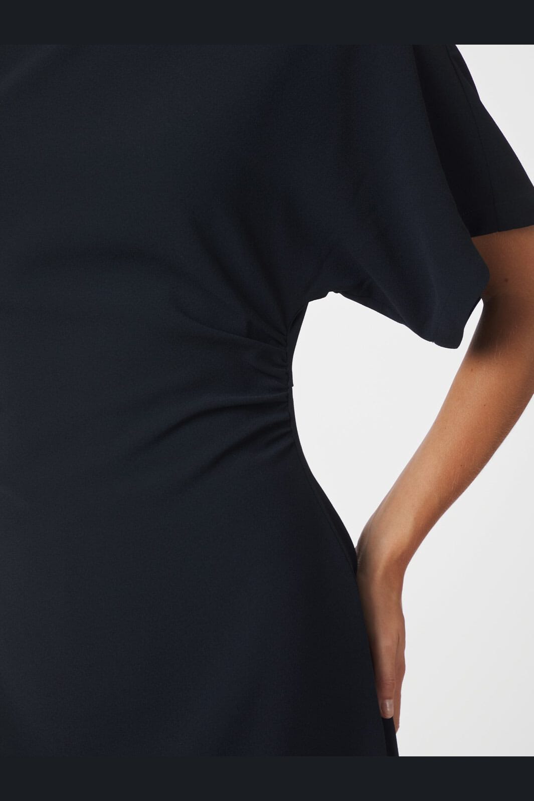 Neo Noir - Miloine Drape Dress 166132 - 141 - Navy