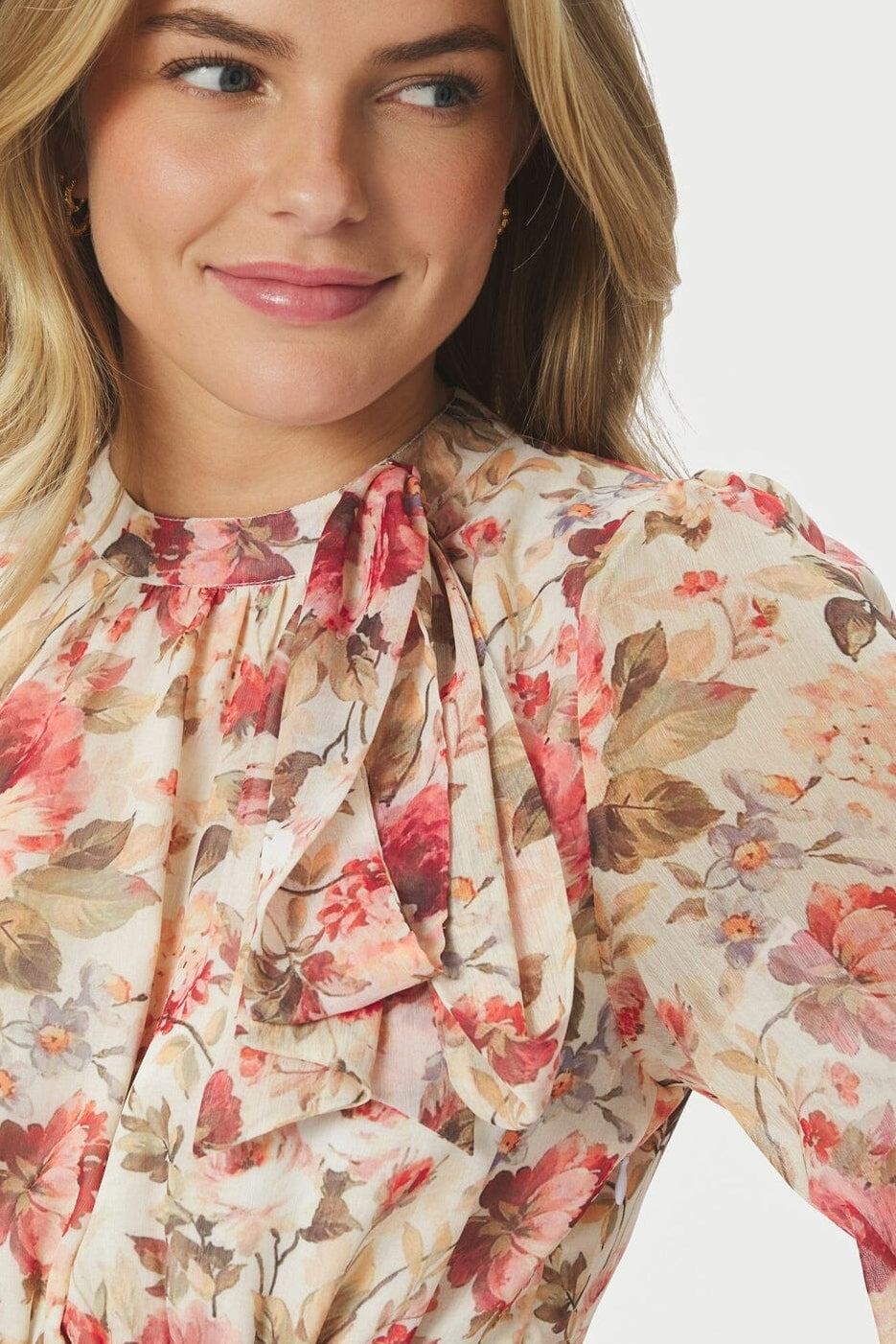 Neo Noir - Mio Vintage Flower Dress 168488 - 122 - Creme