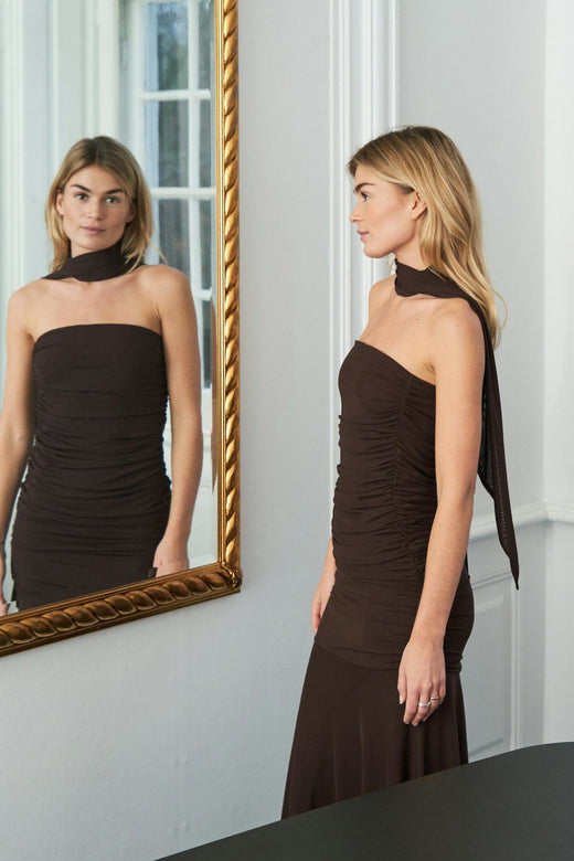 Neo Noir - Misi Mesh Dress 168437 - 210 - Brown Kjoler 