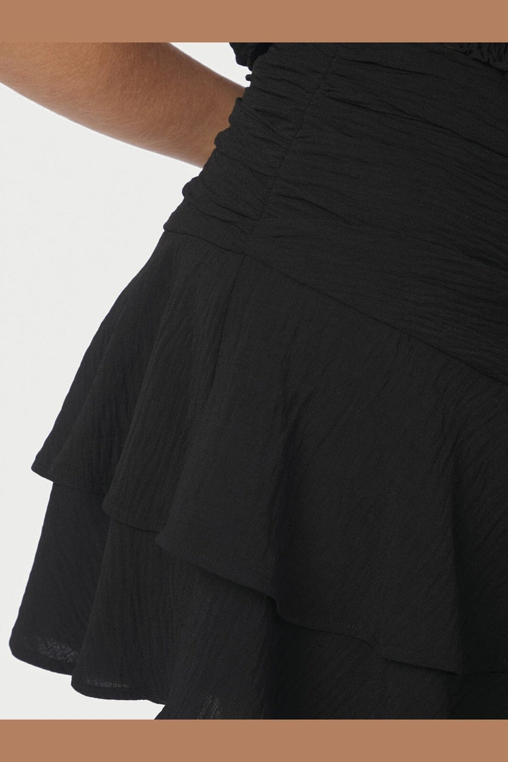 Neo Noir - Mitra Frill Structure Skirt 167121 - 100 - Black