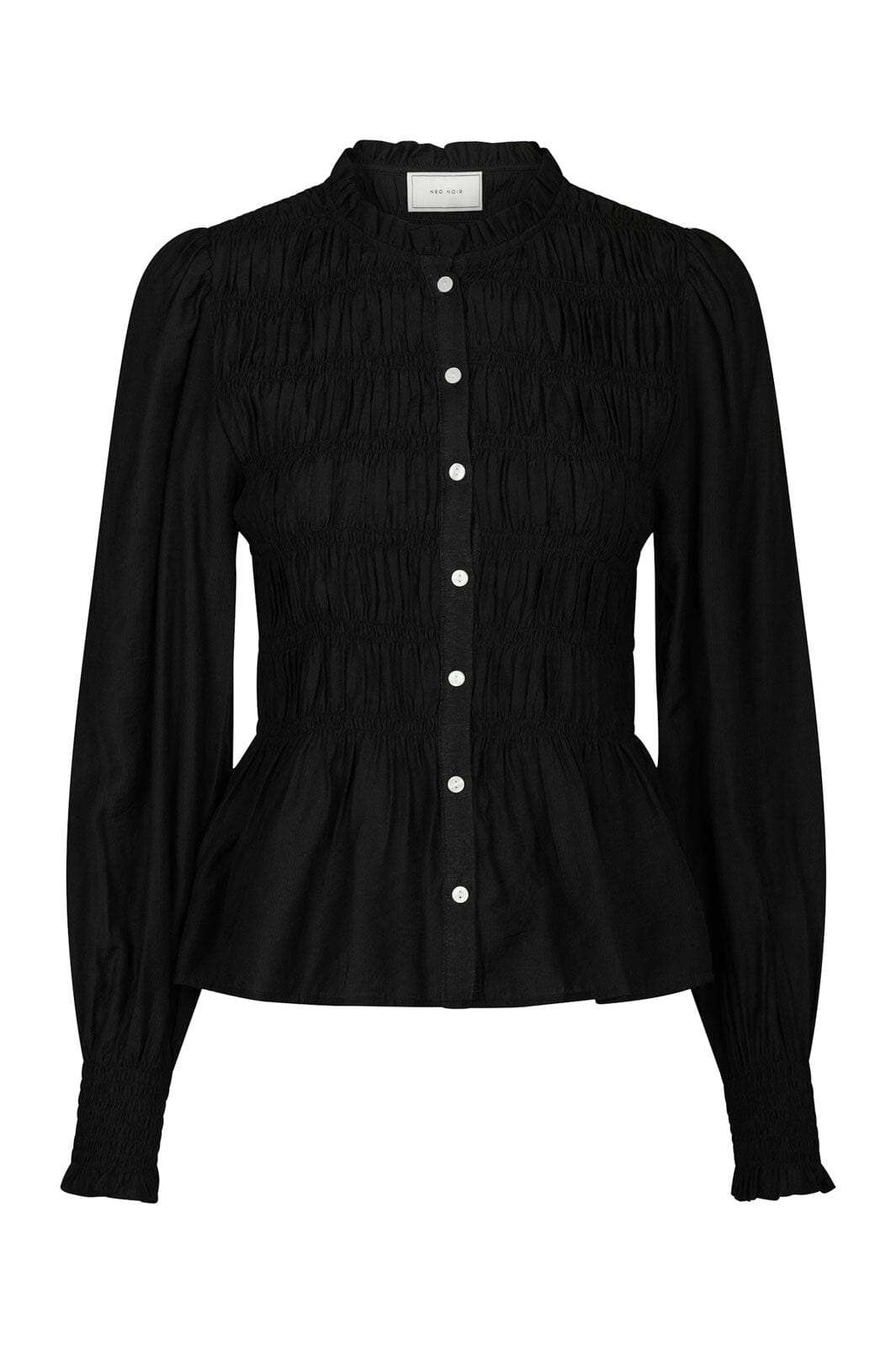 Neo Noir - Mocca Smock Blouse 166155 - 100 - Black