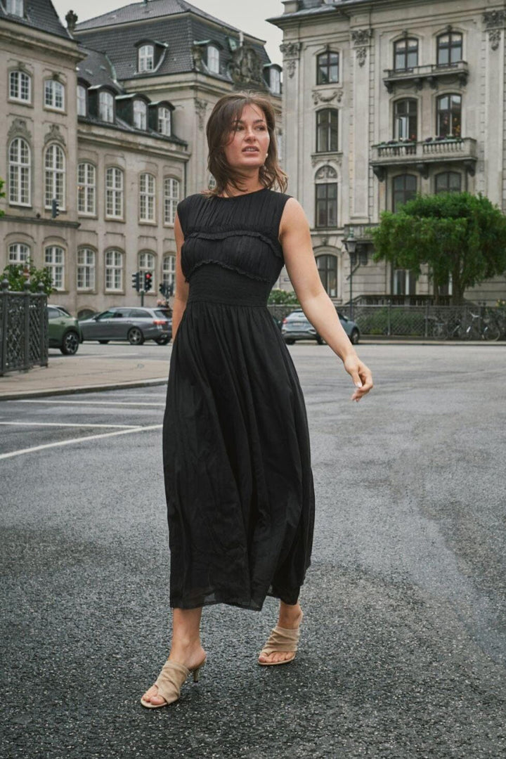 Neo Noir - Myrna S Voile Dress 166127 - 100 - Black Kjoler 