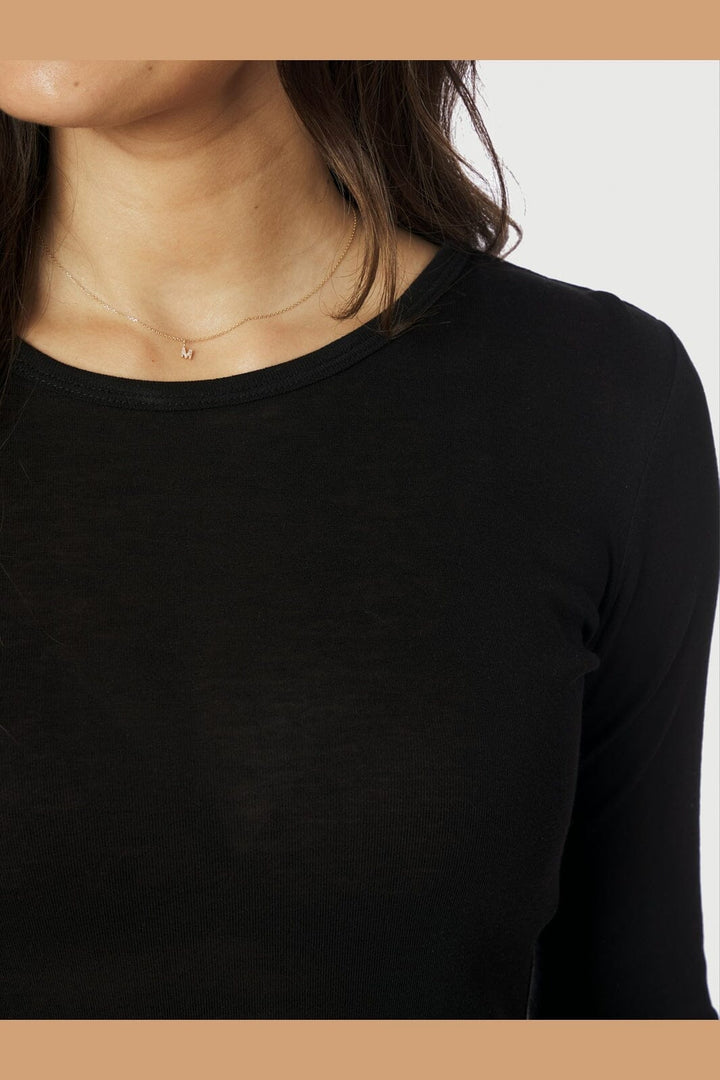 Neo Noir - Nella Fine Rib Blouse 167271 - 100 - Black