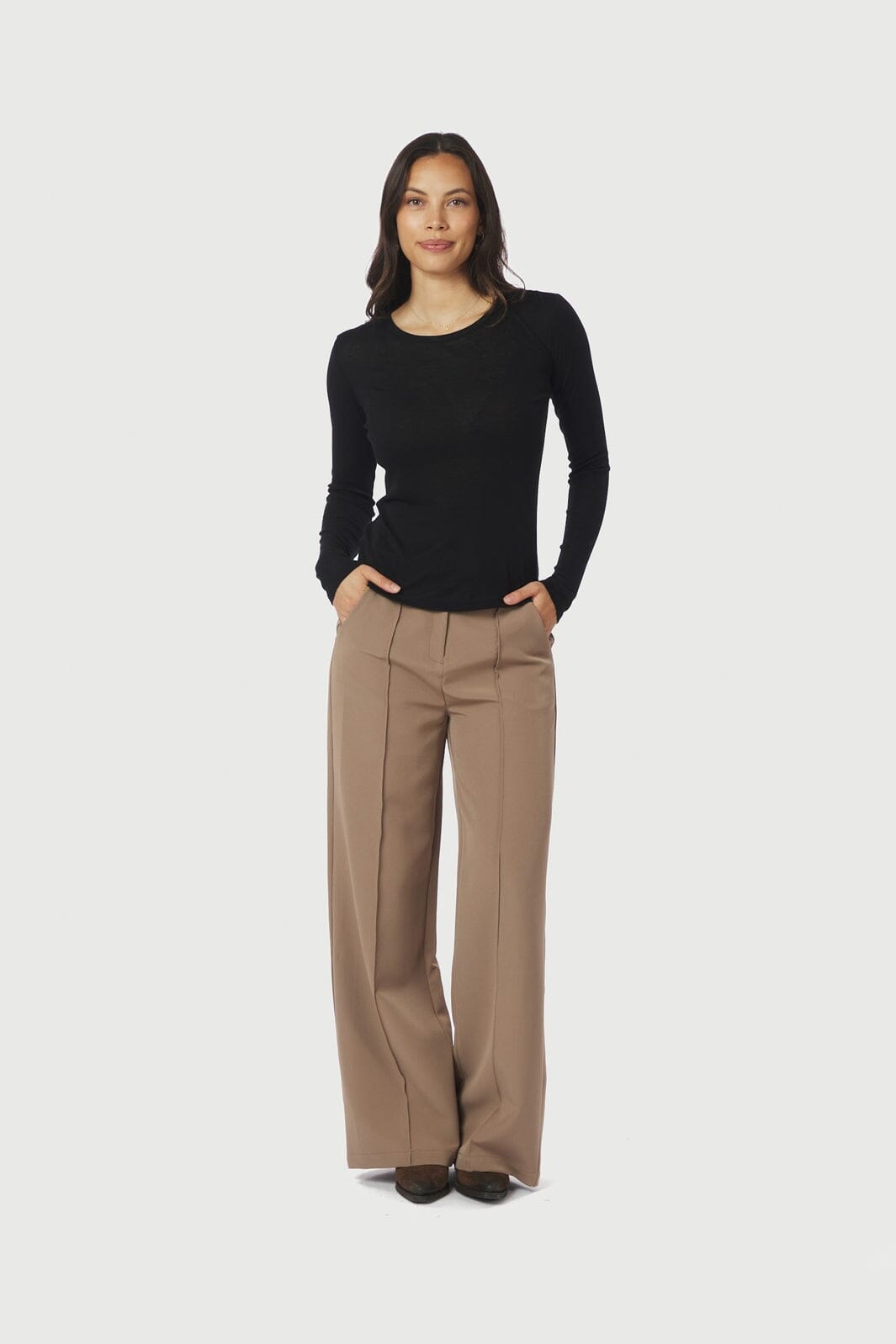 Neo Noir - Nella Fine Rib Blouse 167271 - 100 - Black