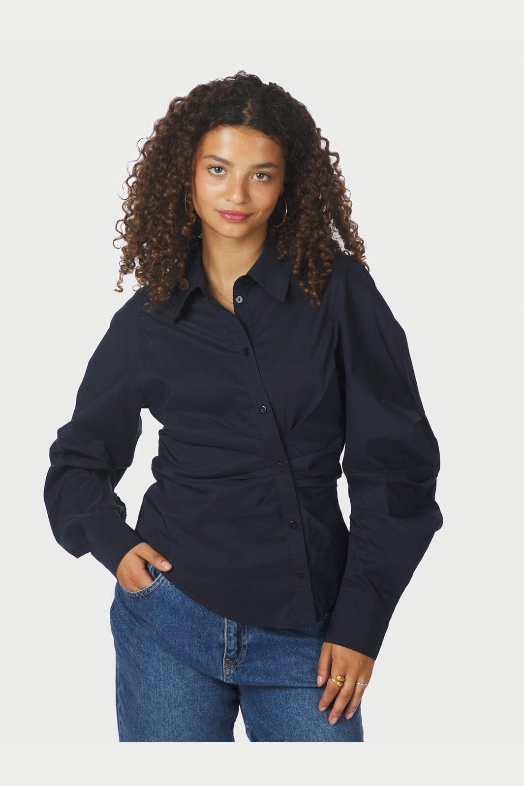 Neo Noir - Neoella Solid Shirt 167252 - 141 - Navy