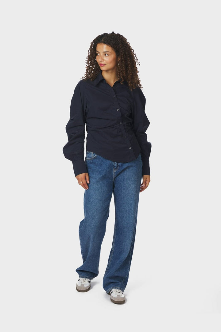 Neo Noir - Neoella Solid Shirt 167252 - 141 - Navy