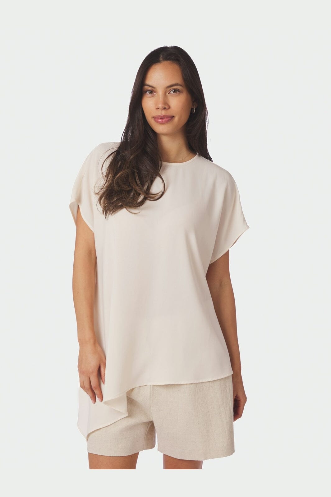 Neo Noir - Nerita Asymmetric Blouse 168969 - 121 - Off White