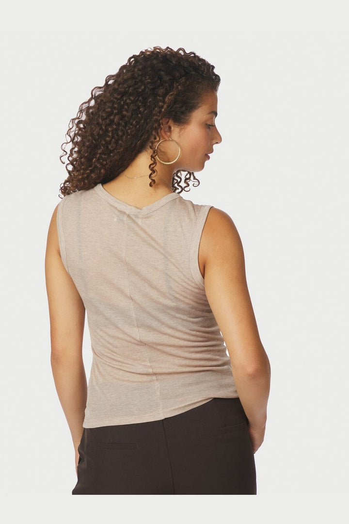 Neo Noir - Nimbi Fine Rib Top 167270 - 976 - Beige Melange