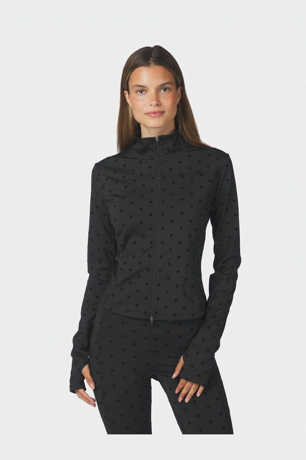 Neo Noir - Nolana Dot Zip Blouse 169858 - 100 - Black